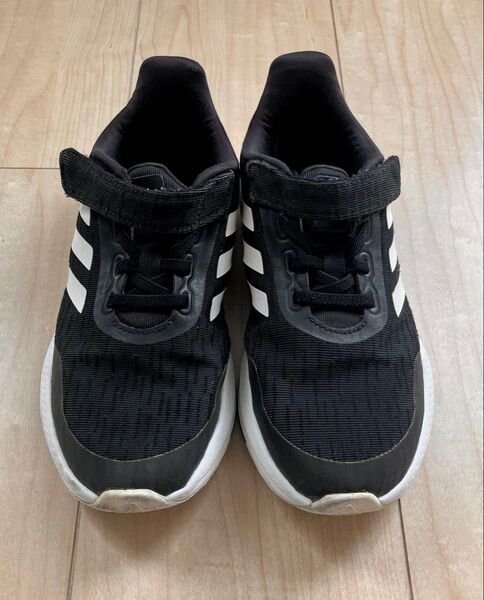 adidas 子供スニーカー 21.0cm 黒 マジックテープ 21 ブラック