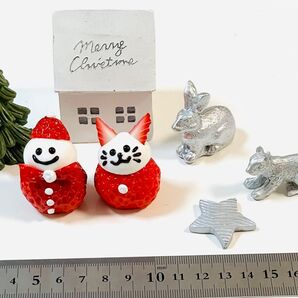 食品サンプル クリスマス いちご 高野 タカノ 高野フルーツパーラー サンタ 猫 ツリー うさぎ りす オブジェ 置物 苺 チョコ
