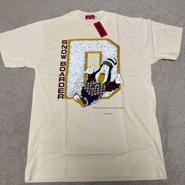 新品 Lサイズ DROOPY ドルーピー Tシャツ スノーボーダー ベージュ