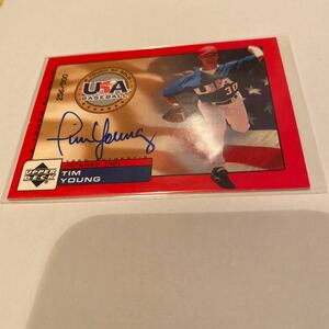Tim Young 2000 UD USA A Touch of Gold auto /500