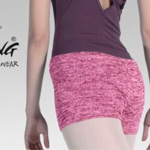 大人【フリー】バレエ・ダンス用ニットショートパンツ大人気【TING】お色:レッド