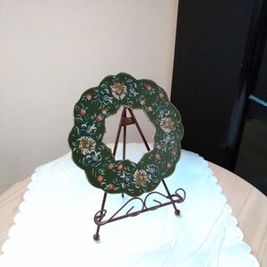 インテリア 洋風 和風 いつでも飾れる ミニリース トールペイント(類似カテゴリー変更相談可)b80