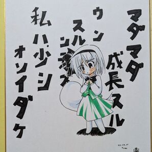 直筆色紙 東方 妖夢