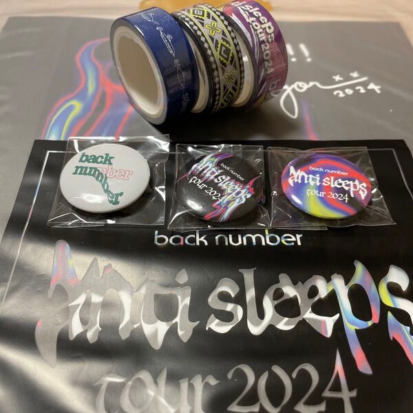back number anti sleeps tour 2024 缶バッジ マスキングテープ