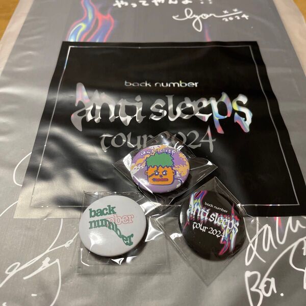 back number anti sleeps tour 2024 缶バッジ