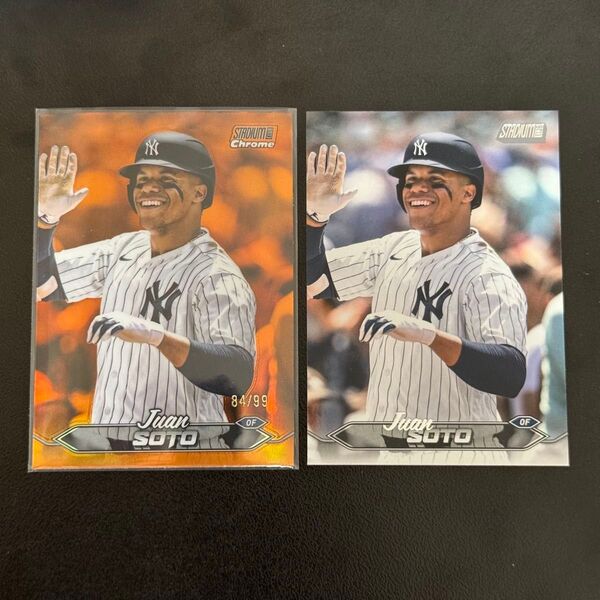 2024 Stadium Club Chrome Juan Soto Orange Refractor /99 Yankees