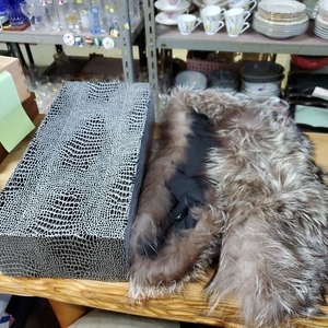 [ top class fur ] mink /MINK* mink fur * real fur * long * stole * muffler collar to coil fox fur * OSFUR approximately 85cm