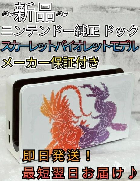 【新品】~希少品~ メーカー保証付き ドック スカーレットバイオレットエディション 純正品 ニンテンドースイッチ Switch
