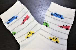 17-. new goods genuine article prompt decision socks familiar Familia made in Japan socks 16cm 17cm 18cm white color car liking vehicle liking. man also 