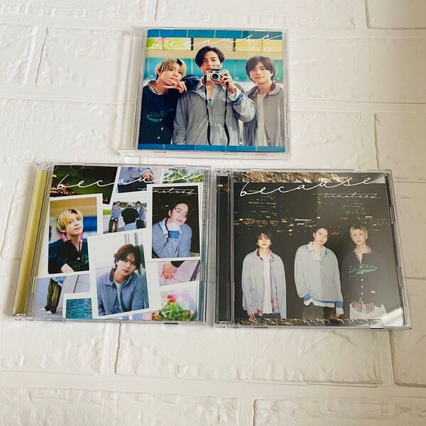 timelesz because CD初回限定盤A 初回限定盤B 通常盤3形態セット プレイリストカード