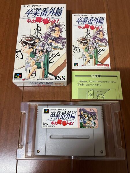 【SFC】 スーパーファミコン 卒業番外篇 ねぇ麻雀しよ! 箱、説明書付き