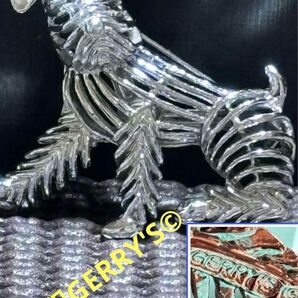 ヴィンテージ刻印GERRY'S 銀色 アメリカ海外製犬 ラインストーン紛失あり