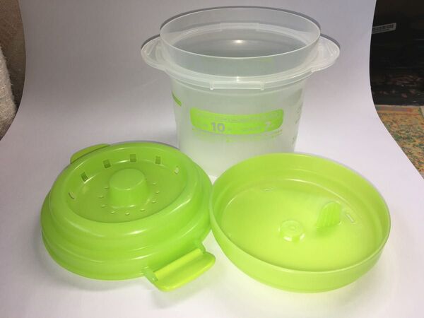 電子レンジ専用ご飯メーカー レンジ1合炊き用 タッパーウェア 保存容器 容器