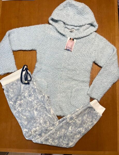 コストコ レディース ガールズ ルームウェア M もこもこ あったか パーカー パンツ