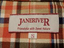 「送料無料」アシックス発：ジェーンリバー：JANERIVER♪ポリエステル100％：起毛チェックシャツ:ボタンにロゴ入り：S_画像8