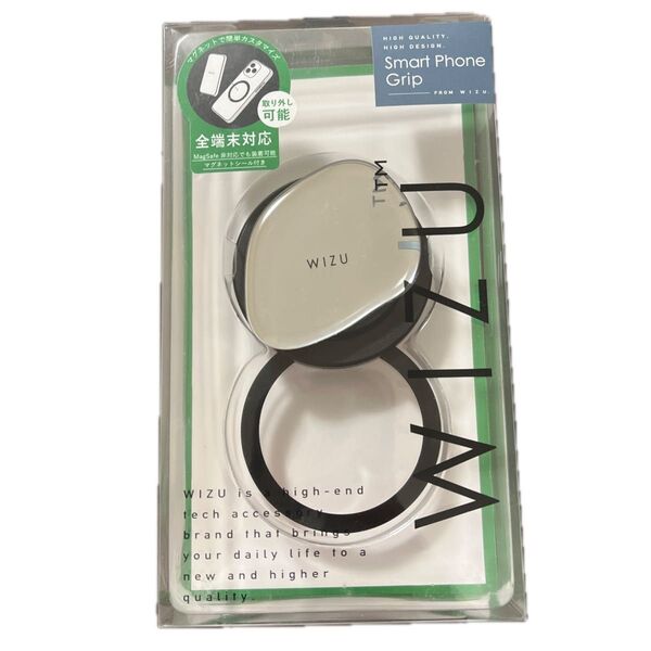 【WIZU (ウィズユー)】 超強力両面マグネット スマホリング MagSafe対応 バンカーリング 全機種対応 スマホスタンド