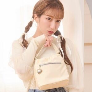 しまむら辻希美バッグ Ange charme パールショルダーバッグ ホワイト