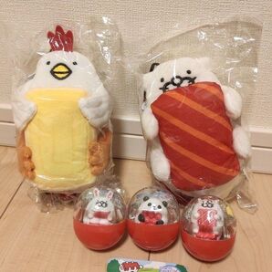 【新品未使用】スシローファン必見!だっこずしぬいぐるみパスケース(2個 )+ だっこずしプルバックカー+ガチャガチャコイン(6枚)