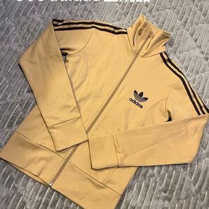 90s00アディダストラックジャケット ベージュ茶S