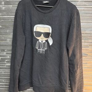 カールラガーフェルド KARL LAGERFELD スウェット トレーナー ブラック ロンT L