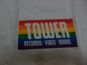 タワレコ TOWER RECORDS オリジナル レインボー ＢＯＸロゴ Ｔシャツ 美品