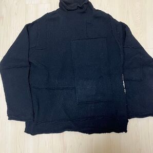 YOKE Cut&Patchwork Highneck Sweater