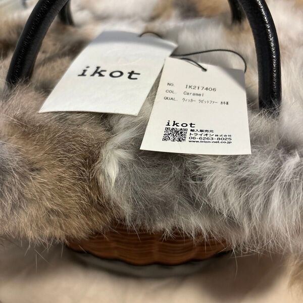 ikotラビットファー付きミニショルダーバッグ