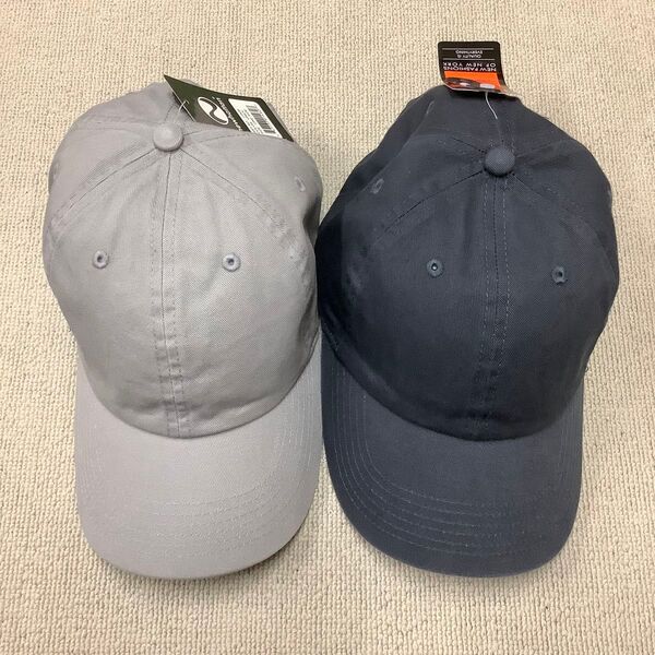 新品未使用 ニューハッタン キャップ 帽子 cap レディースメンズ 2個セット グレー/デニムブルー newhattan