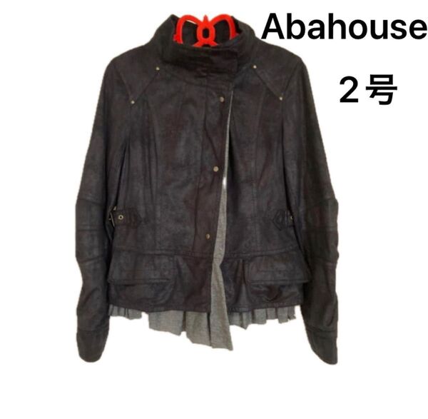 送料無料Abahouseジャケット アウター 長袖コート 黒 レディース洋服