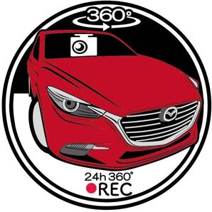 カラーや文字変更可能 マツダ アクセラスポーツ ドラレコ ドライブレコーダー ステッカー プリント
