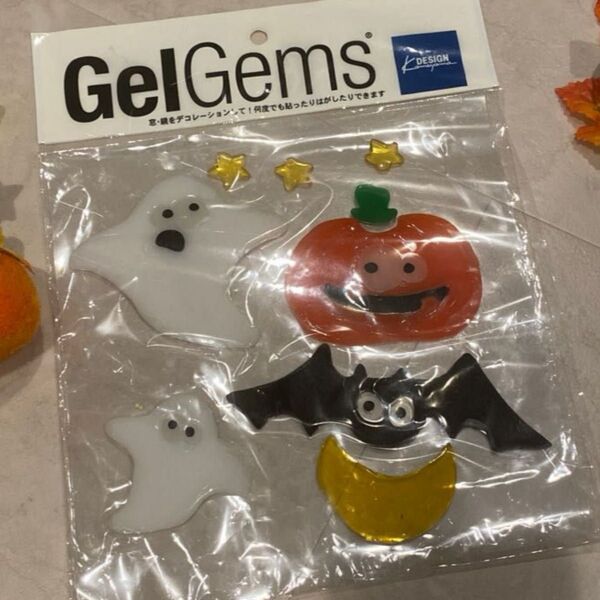 美品 ハロウィン 飾り デザイン シール お着物 飾り物 ジェル ハロウィンデザイン