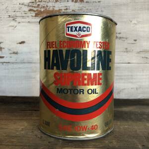即決 TEXACO HAVOLINE MOTOR OIL テキサコ ビンテージ オイル缶 / ガレージ ジャンク ディスプレイ 看板 店舗什器 アメリカ