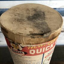 即決 Quick Quaker Oats 24.5cm フードコンテナ パッケージ ビンテージ缶 シリアル アドバタイジング ツールケース ボックス 雑貨 USA_画像9
