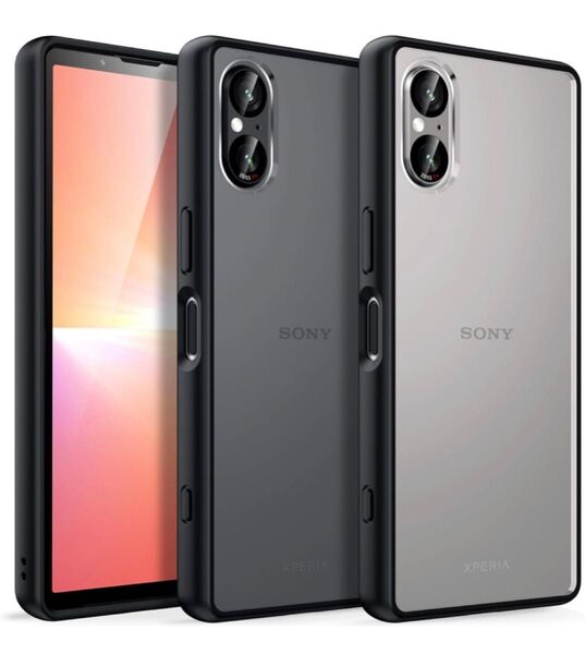 Xperia 5 V 用 ケース 半クリア マット感 米軍MIL規格取得 耐衝撃