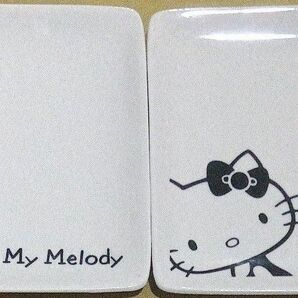 ローソンコラボレーション Sanrio ホワイト色ハローキティ&マイメロディ小皿2枚セット 未使用 11/30まで購入特典SALE