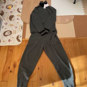UNIQLO jwanderson セットアップ 上下セット L メリノウール ハーフジップブルゾン ニットトラックブルゾン jw