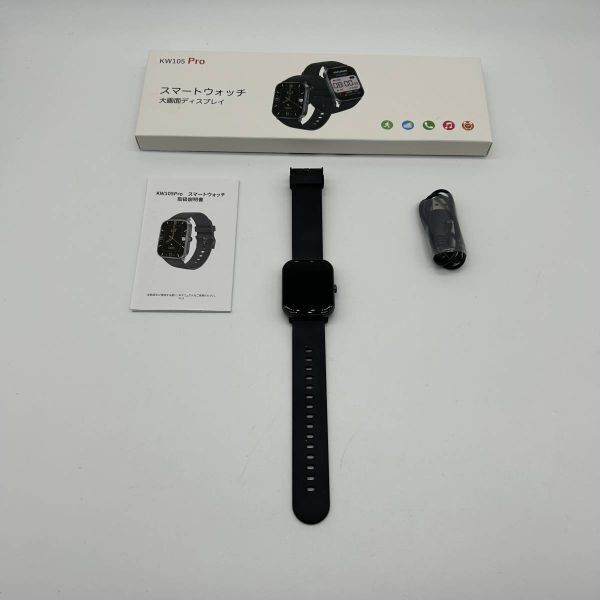 スマートウォッチ KW105 Pro 通話機能付き【2023業界新登場】1.85インチ大画面 Smart Watch 100種類運動モード A3012