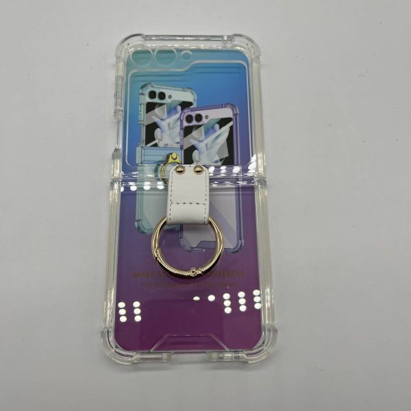galaxy z flip5 ケース クリア MagSafe対応 リング付き ワイヤレス充電対応 TPUフレーム 男女兼用 DR038