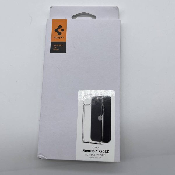 Spigen iPhone14Plus ケース クリア 半透明 マット感 衝撃吸収 耐衝撃 ストラップホール付き 指紋防止 黄変なし 画面保護 レンズDR058