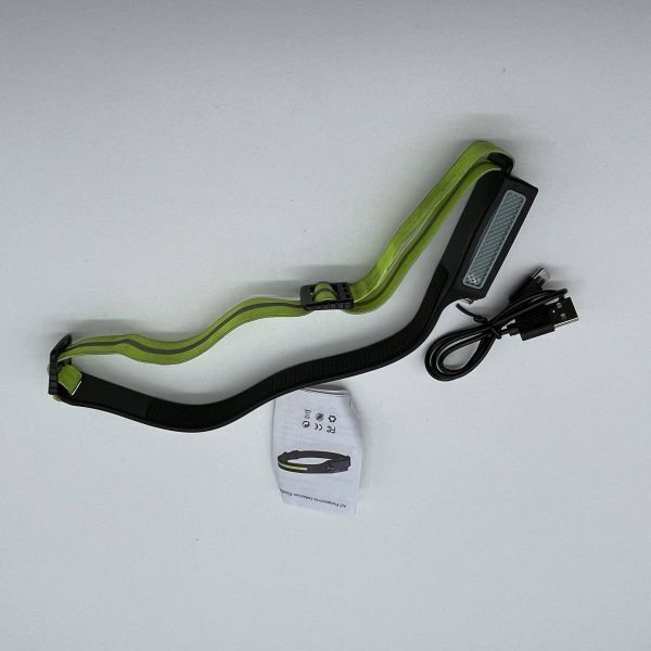 ヘッドライト DR154 充電式 高輝度 LED ヘッドランプ デュアル光源/230°広角照明/5つの点灯モード/手振りセンサー機能付き/反射バンド付