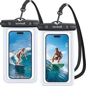 【2枚セット 完全防水】 スマホ 防水 ケース 海 お風呂 IPX8 Lamicall : プール 水中撮影 スマホ防水ケース A3009