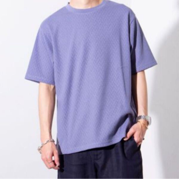 tシャツ 「GLOSTER/グロスター」リンクス ジャガード クルーネックTシャツ メンズ 半袖