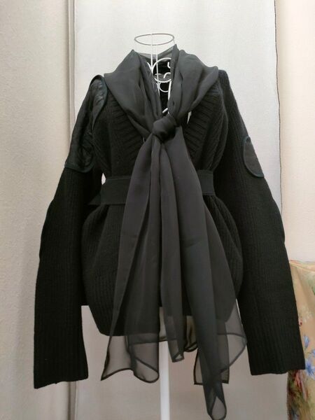 黒 ジャケット ウール サカイ ニットジャケット