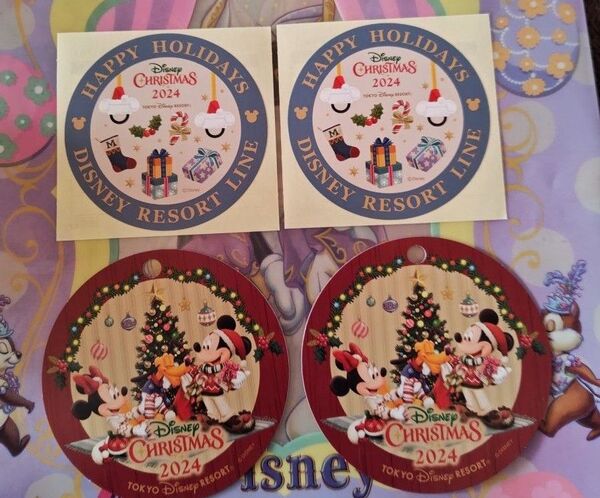 ディズニー クリスマスカード、リゾートラインクリスマスシール