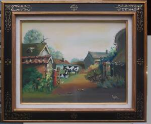 Art hand Auction 6号 油絵 新井健吉 南スペイン風景 1984年, 絵画, 油彩, 自然, 風景画