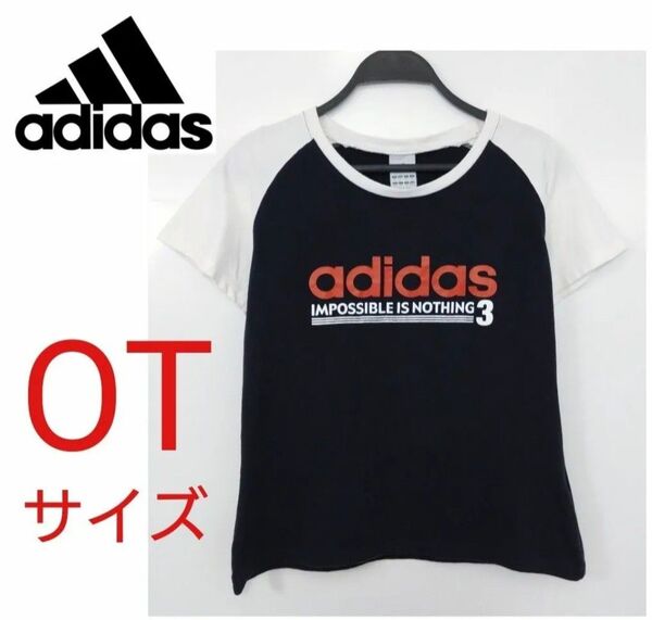 アディダス Tシャツ USED OTサイズ ネイビー ホワイト レッド