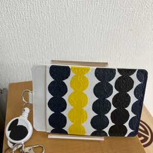 定期入れリール付き デコパージュ 三色ドット