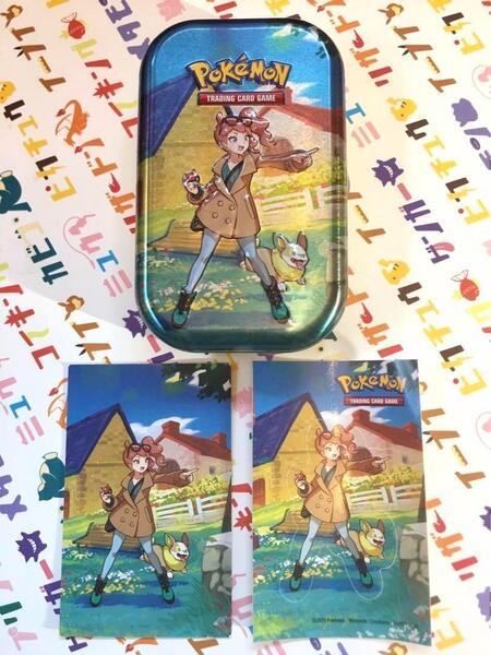 海外限定 ポケモン ミニ 缶 ソニア + アート カード 付き