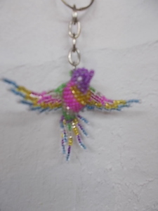  beads key holder is ... bee doli beads knitting beadwork beads Work hand made soft toy charm a