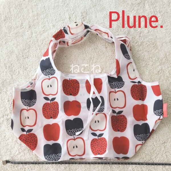 Plune. 赤青りんご柄 エコバッグ